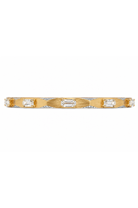 Diamond Five Oval Geometric Enigma Bangle Bracelet