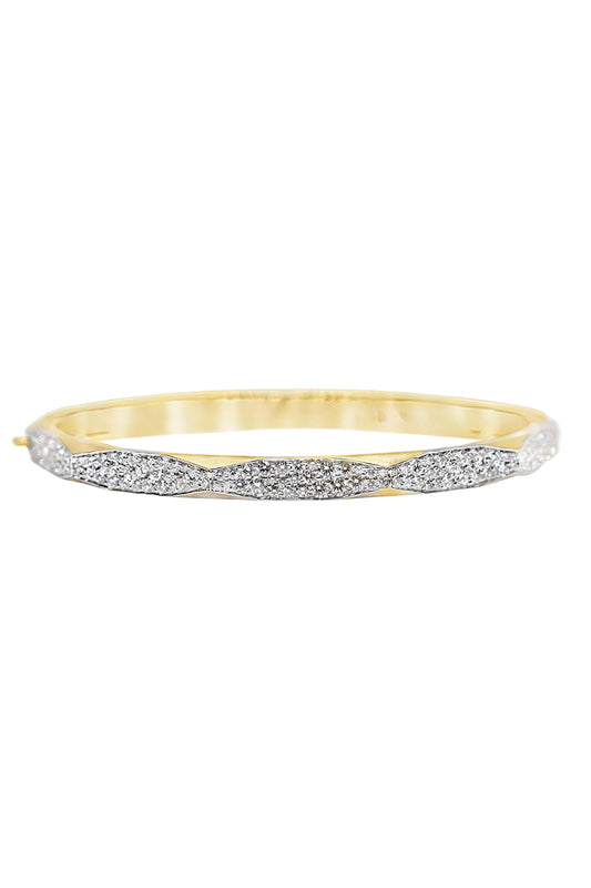 Diamond Micro Pave Enigma Bangle Bracelet