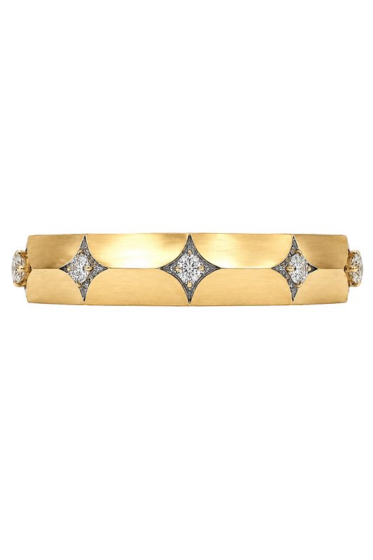 Diamond Oval Enigma Cuff Bracelet