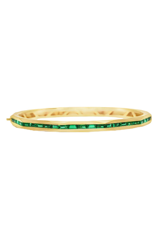 Emerald Enigma Bangle Bracelet