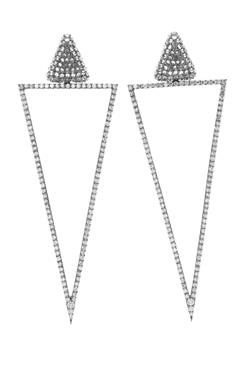 ARUNASHI-Reverse Up Down Earrings-BLACK GOLD