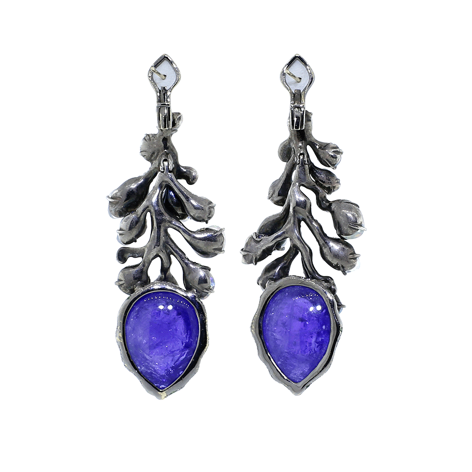 ARUNASHI-Tanzanite And Opal Earrings-BLACK GOLD
