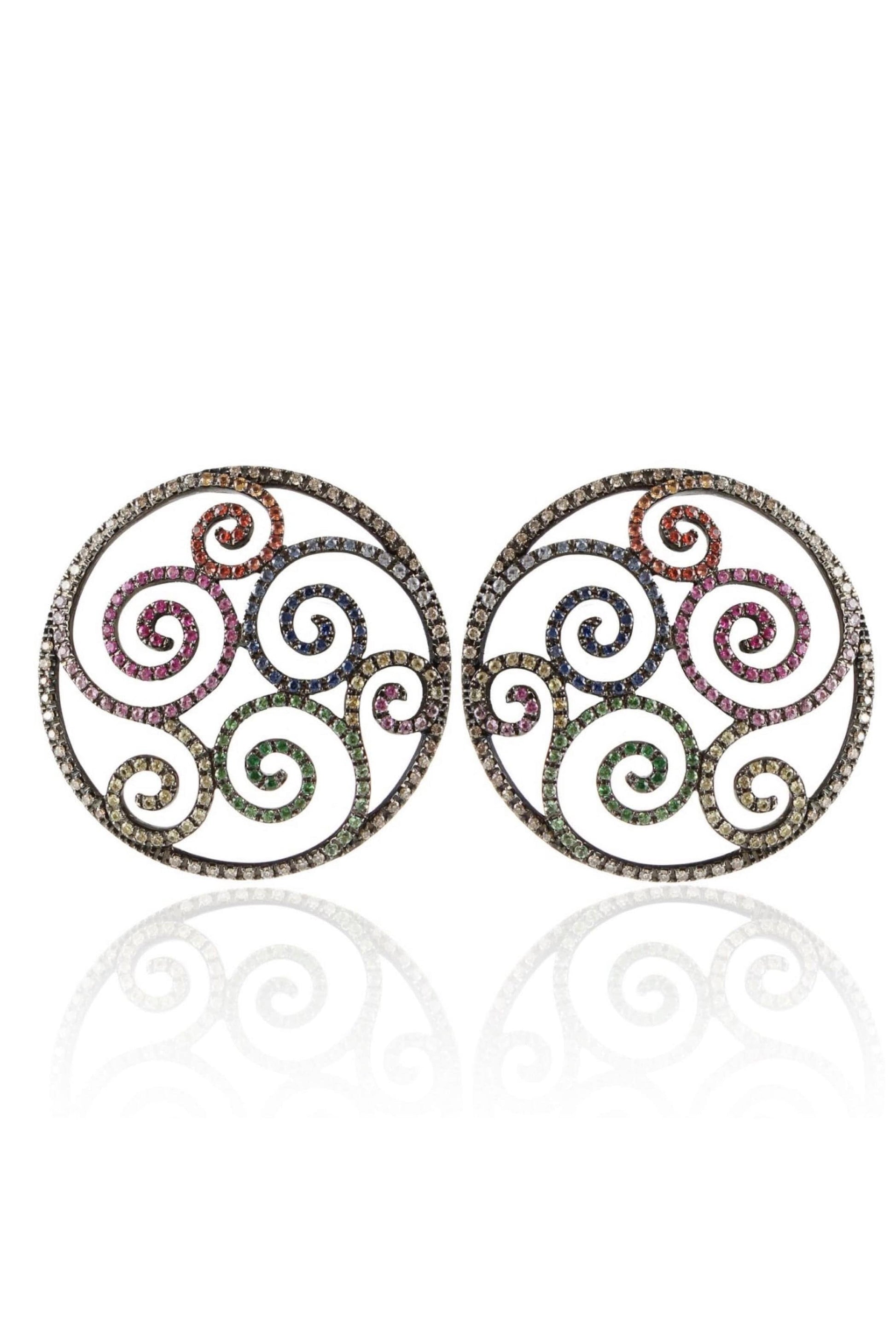 ARUNASHI-Color Flights of Fantasy Earrings-MULTICLR