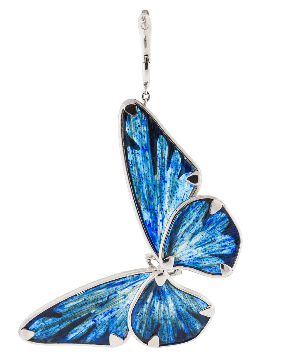 ARUNASHI-Butterfly Great Migration Earrings-WHITE GOLD