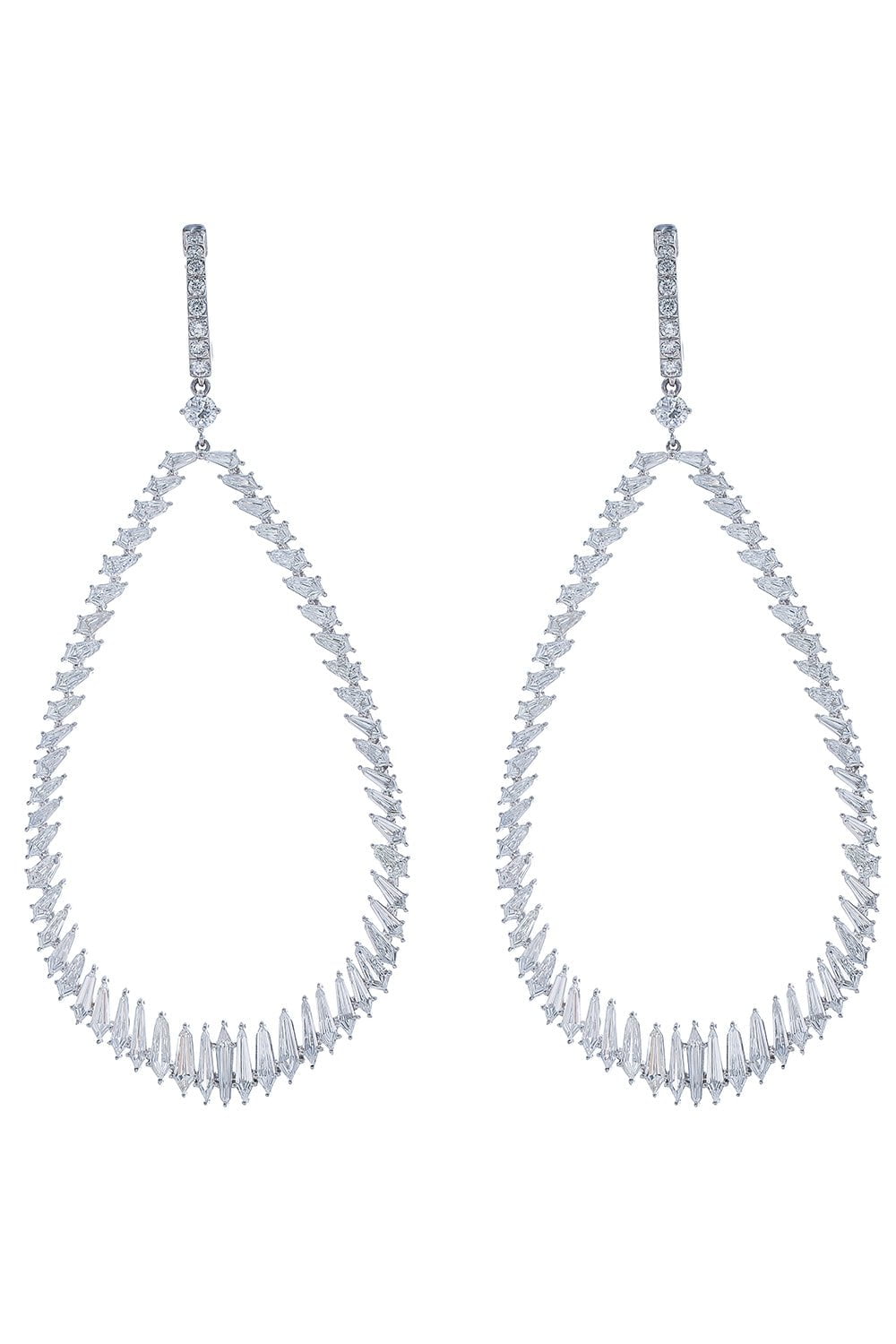 ARUNASHI-Kite Diamond Earrings-WHITE GOLD