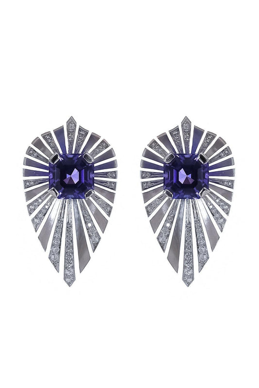 Tanzanite Diamond Sunshine Earrings