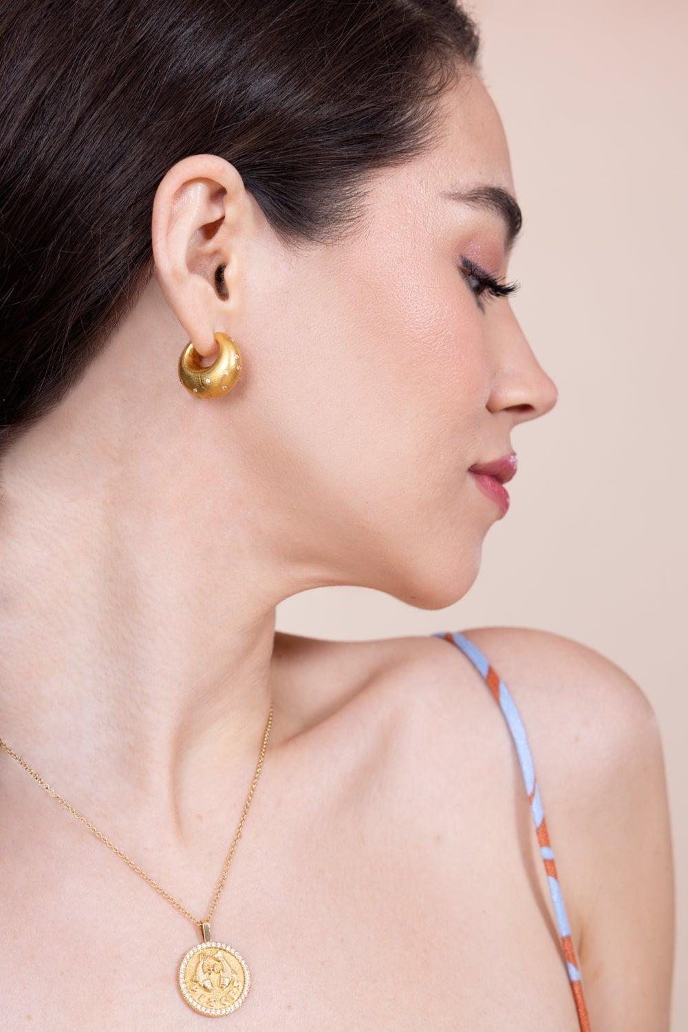 ARUNASHI-Bali Bali Diamond Earrings-YELLOW GOLD
