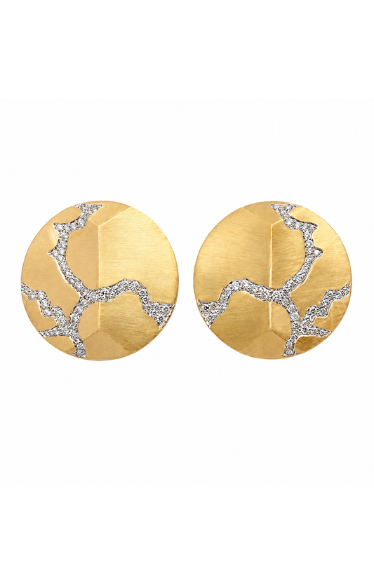 Diamond Enigma Button Earrings