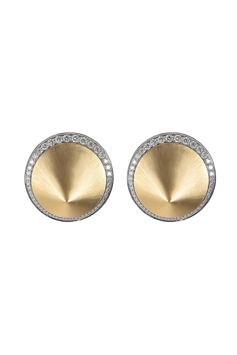 Glass The Tacoma Museum Earrings-YELLOW GOLD-JEWELRYFINE JEWELEARRING-ARUNASHI