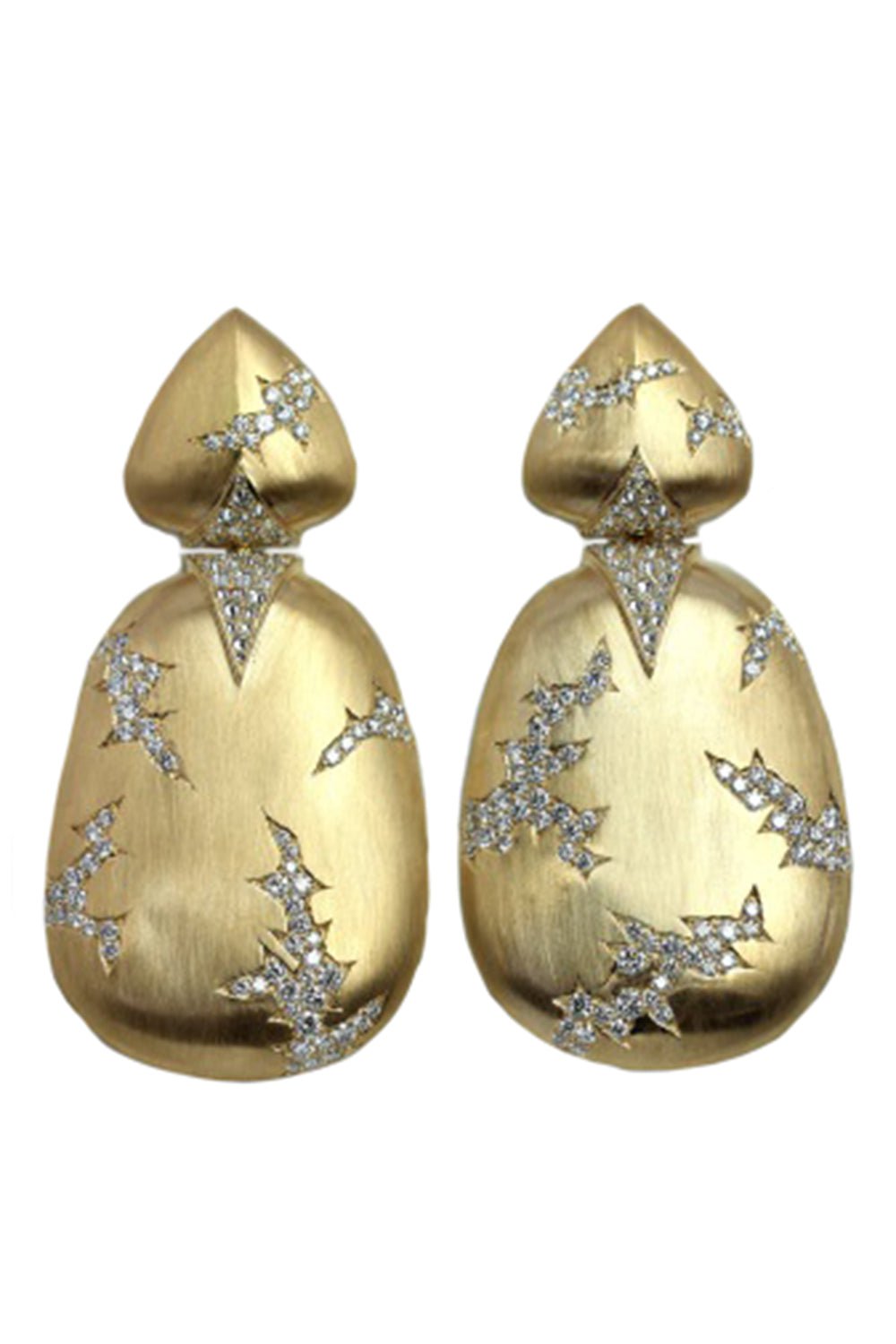 ARUNASHI-Lightening Strikes Earrings-YELLOW GOLD