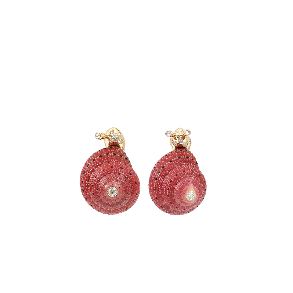 ARUNASHI-Snail Shell Earrings-YELLOW GOLD