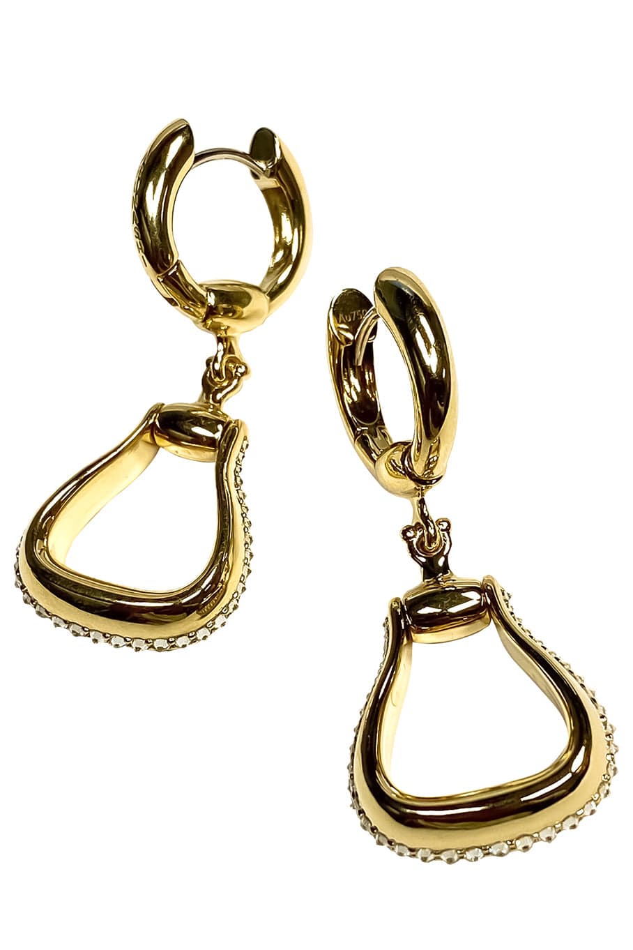 ARUNASHI-Stirrup Hoops-YELLOW GOLD