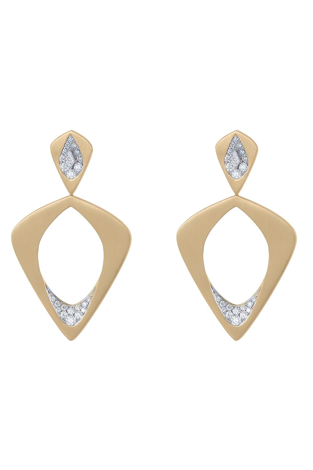 ARUNASHI-Wicker Earrings-YELLOW GOLD