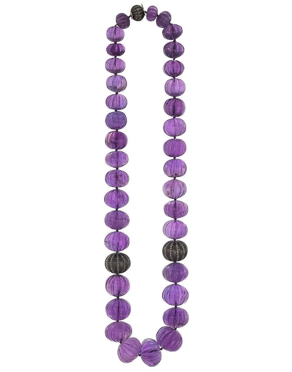ARUNASHI-Amethyst Melon Necklace-BLACK GOLD
