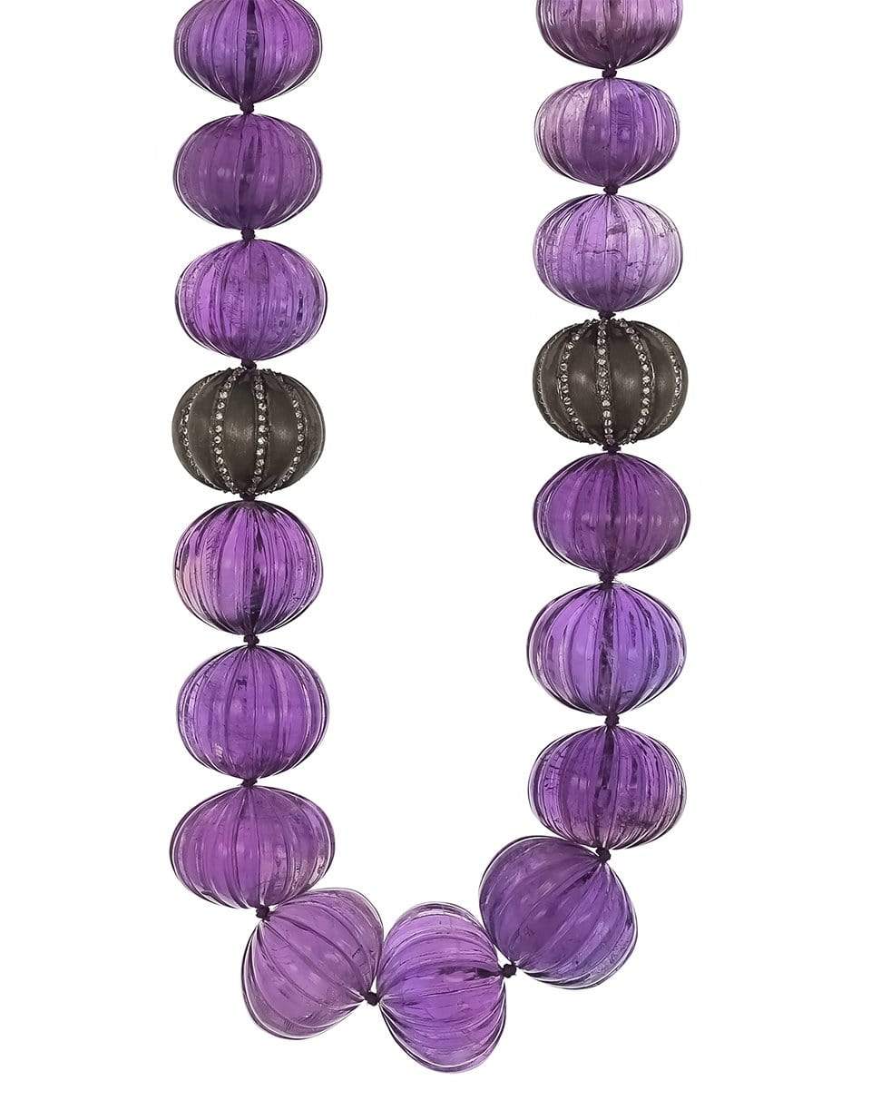 ARUNASHI-Amethyst Melon Necklace-BLACK GOLD