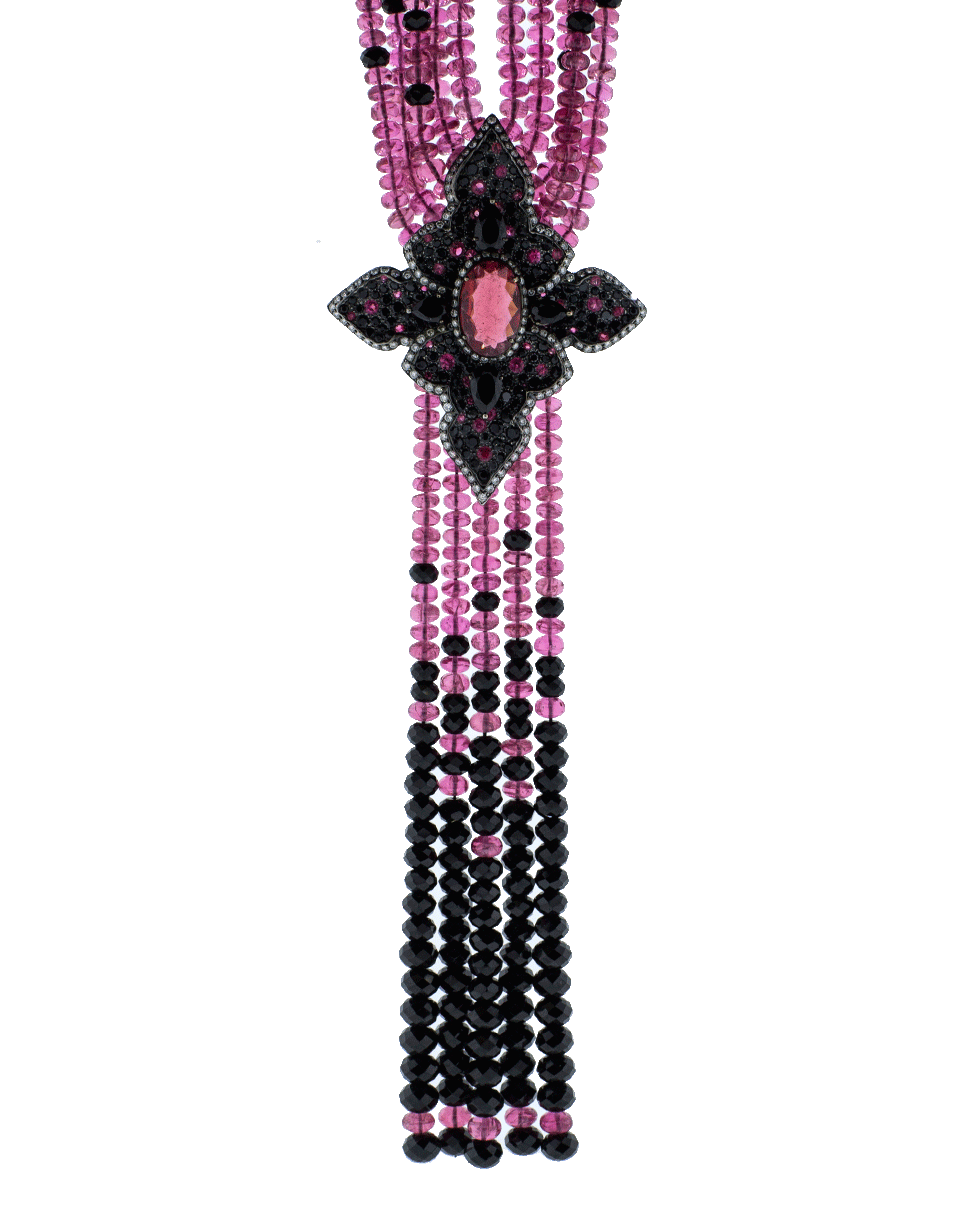 ARUNASHI-Tassel Necklace-BLACK GOLD