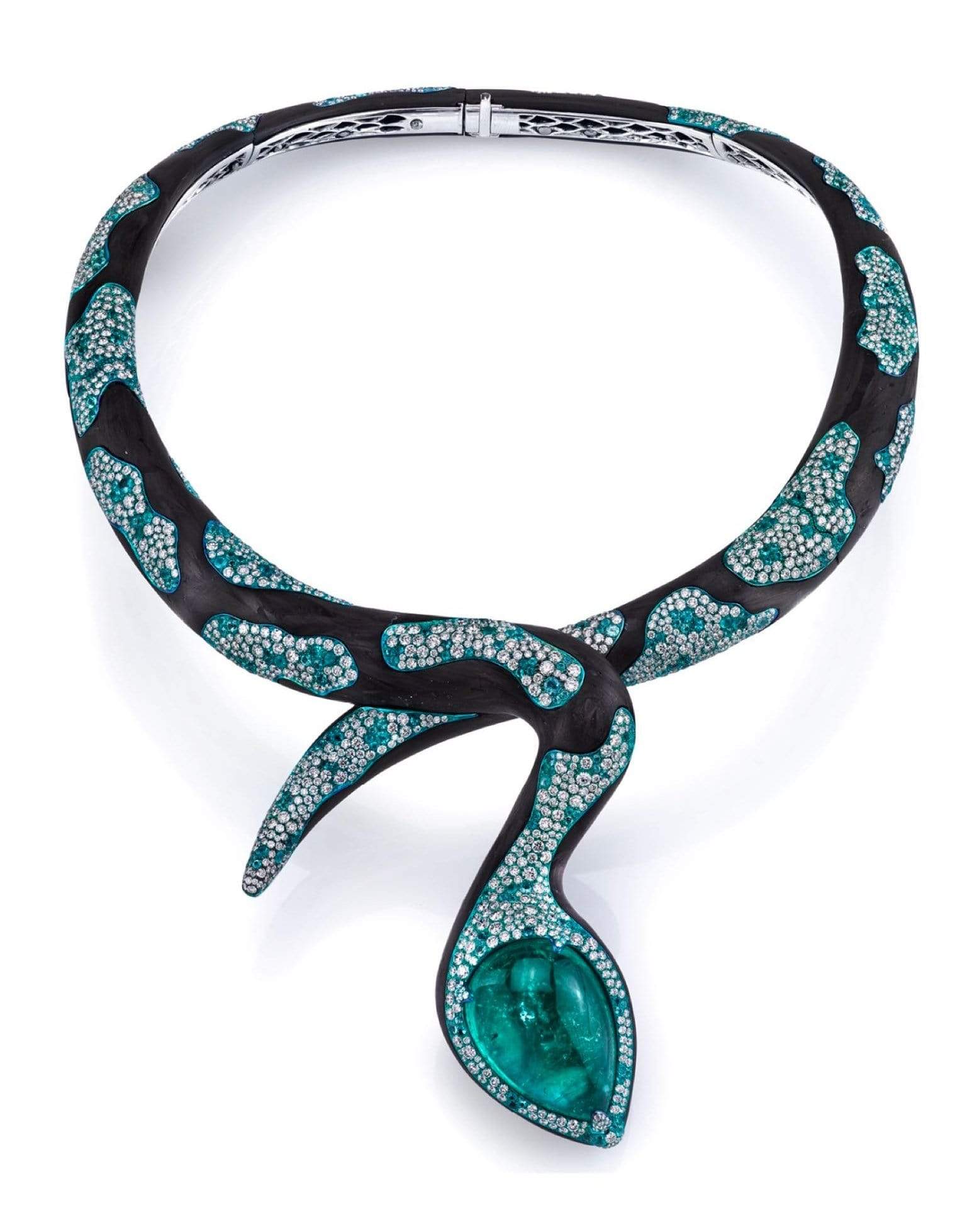 ARUNASHI-Paraiba Snake Necklace-