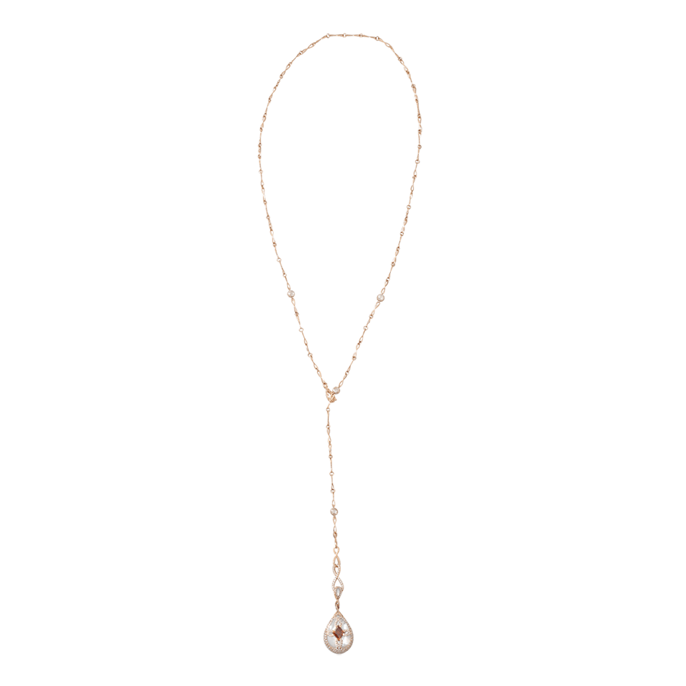 ARUNASHI-Orange Kite Diamond Necklace-ROSE GOLD