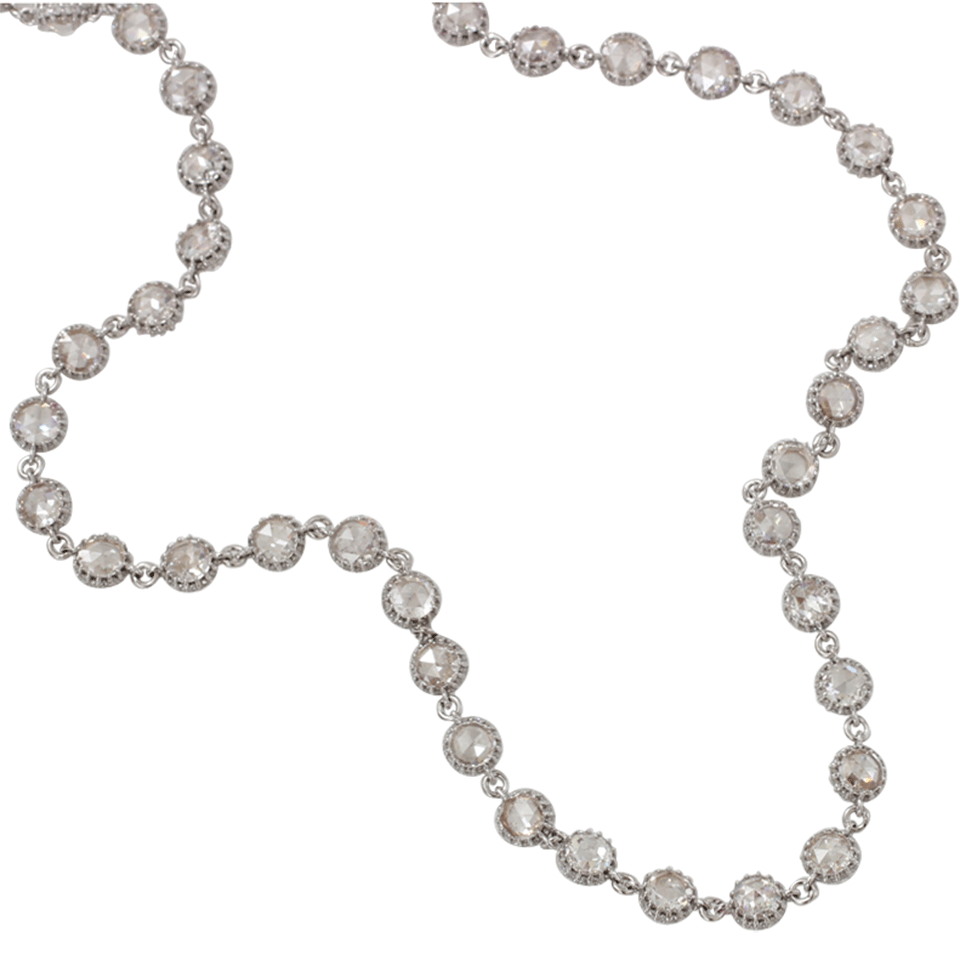 ARUNASHI-Double-Sided Diamond Chain Necklace-WHITE GOLD