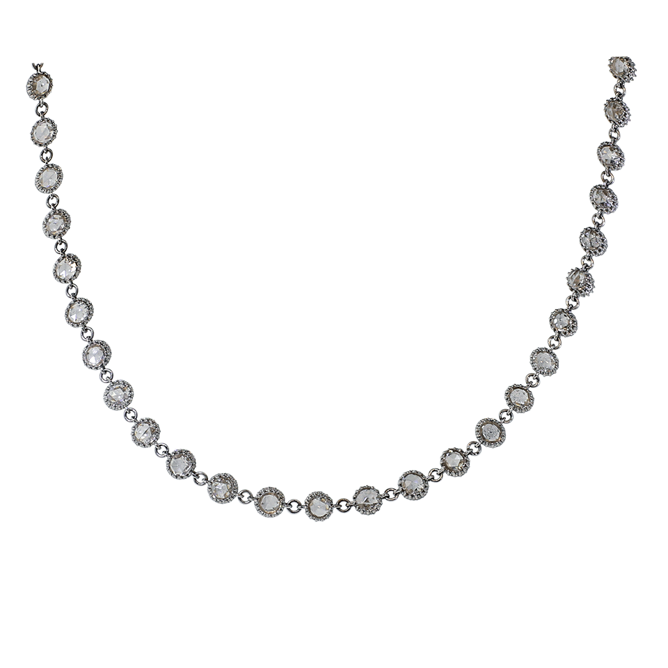 ARUNASHI-Double Sided Diamond Chain-WHITE GOLD