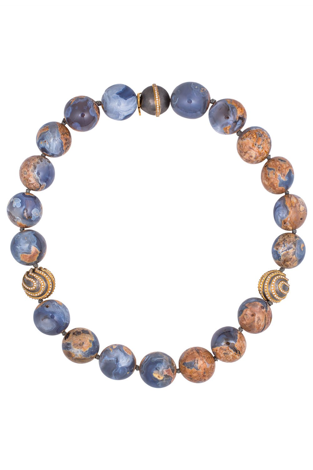 ARUNASHI-Chalcedony Necklace-YELLOW GOLD