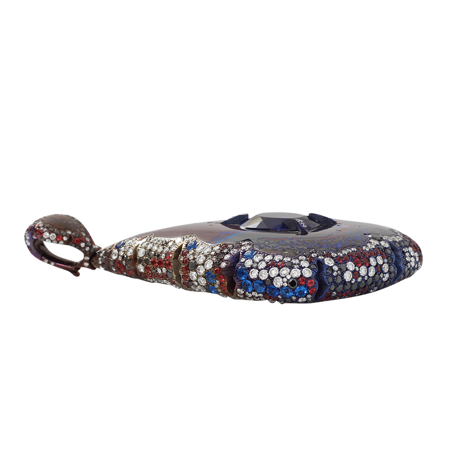 ARUNASHI-Tanzanite And Sapphire Pendant-TITANIUM