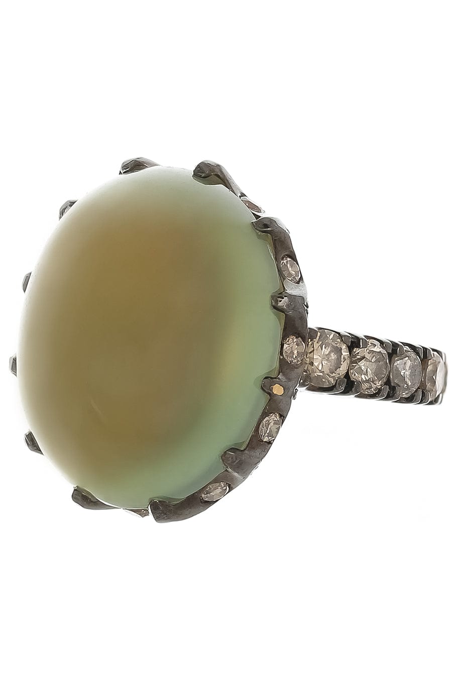 ARUNASHI-Phrenite Ring-BLACK GOLD