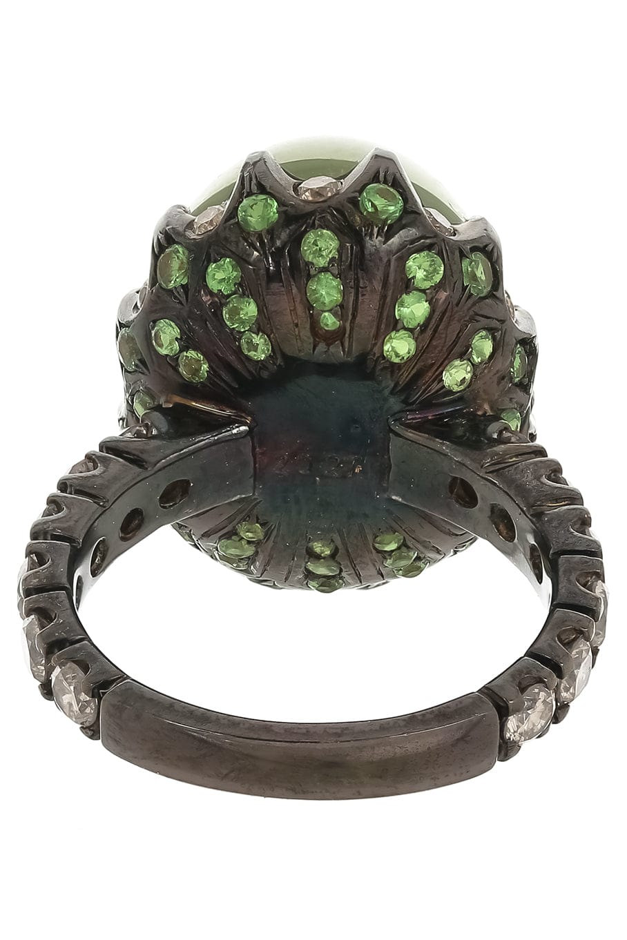 ARUNASHI-Phrenite Ring-BLACK GOLD
