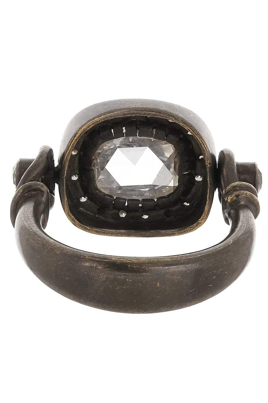 ARUNASHI-Diamond Flip Ring-BLACK GOLD