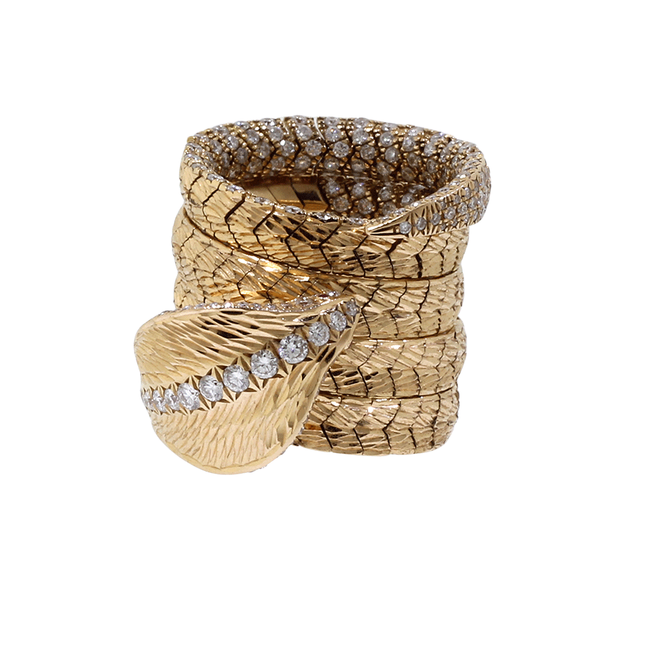 ARUNASHI-Diamond Cobra Ring-ROSE GOLD