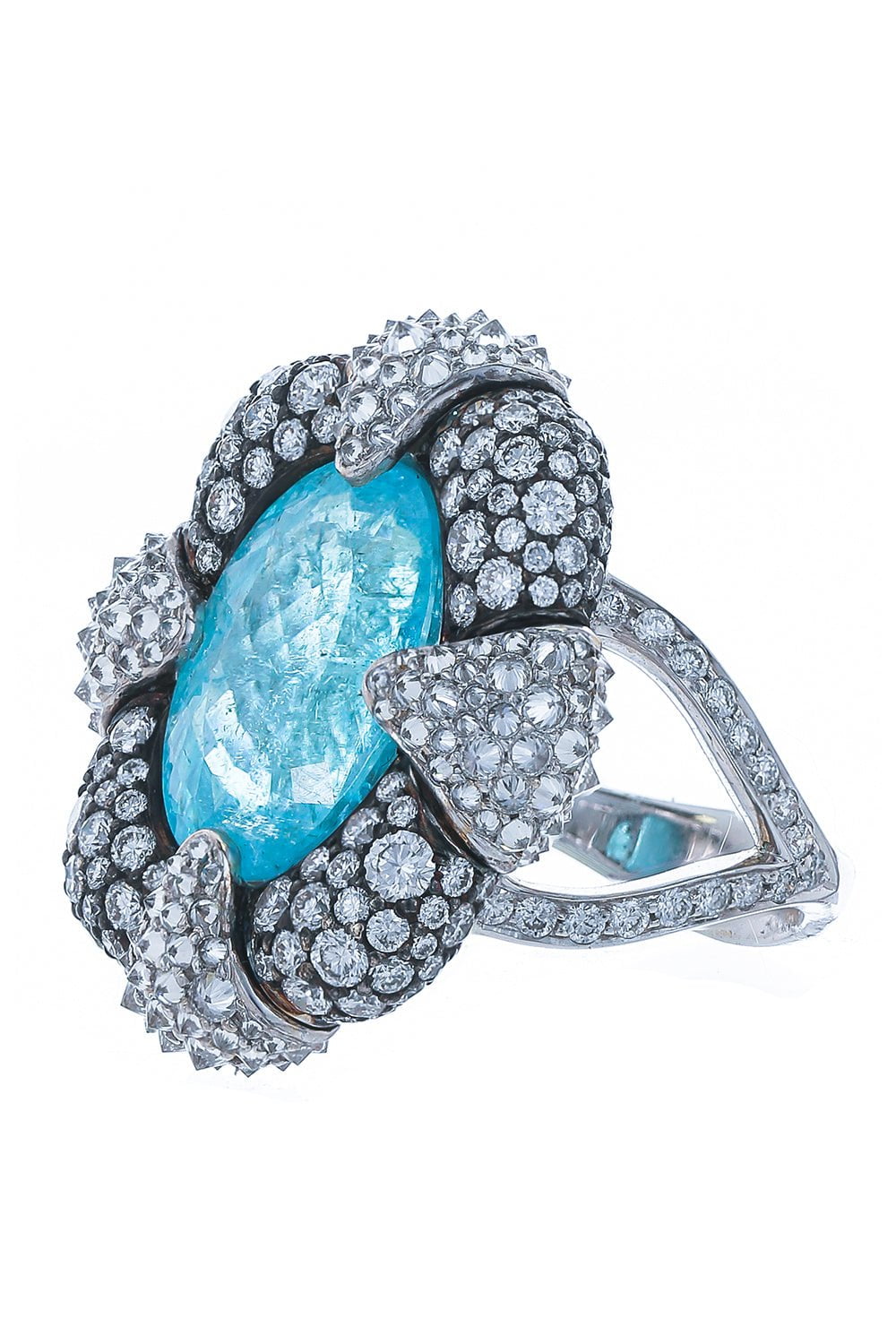 ARUNASHI-Paraiba Diamond Ring-WHITE GOLD