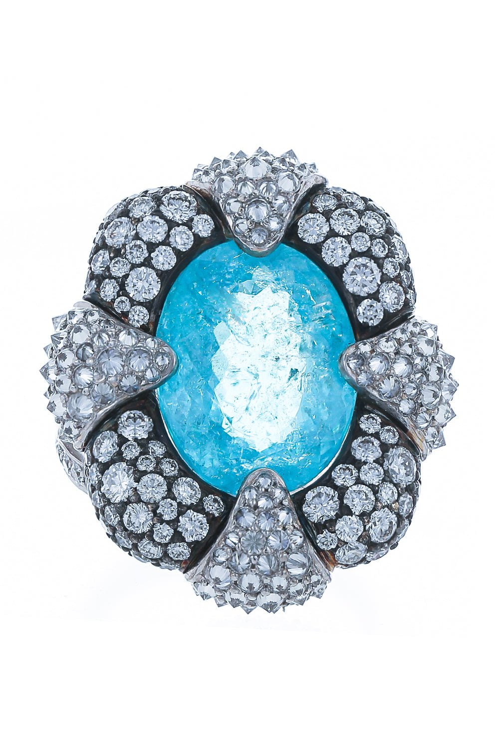 ARUNASHI-Paraiba Diamond Ring-WHITE GOLD