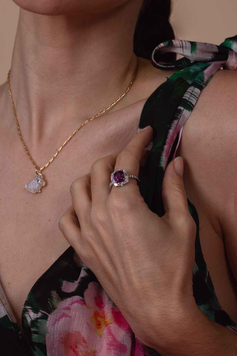 Pink Sapphire Fancy Cut Diamond Ring JEWELRYFINE JEWELRING ARUNASHI   