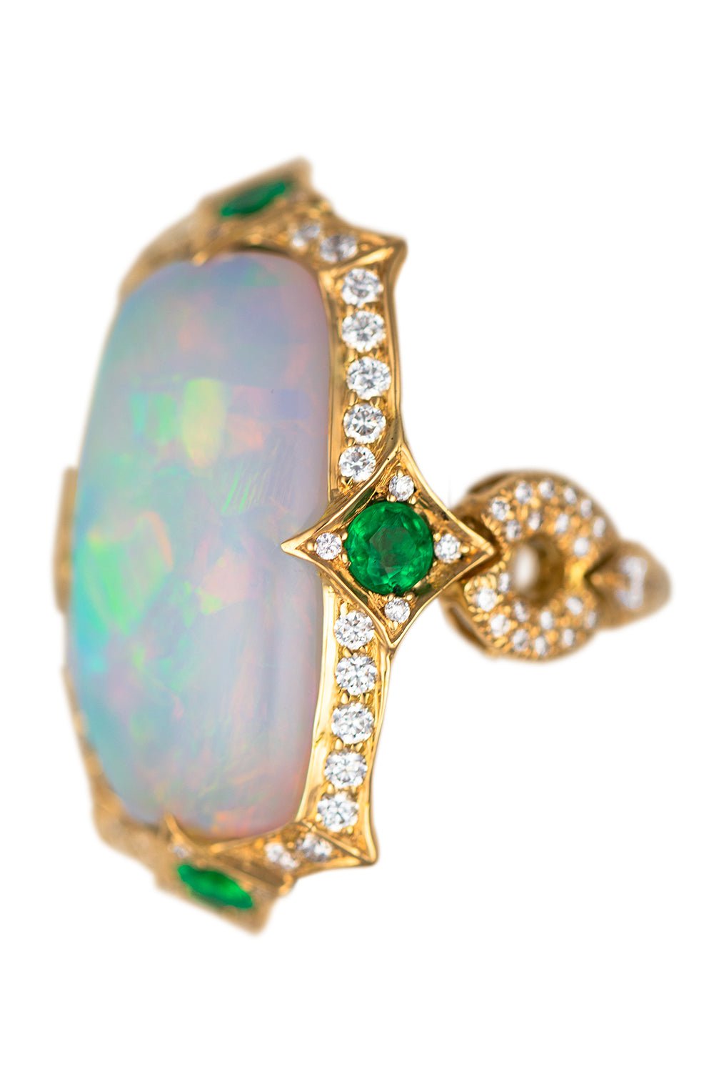 ARUNASHI-Opal Emerald Ring-YELLOW GOLD