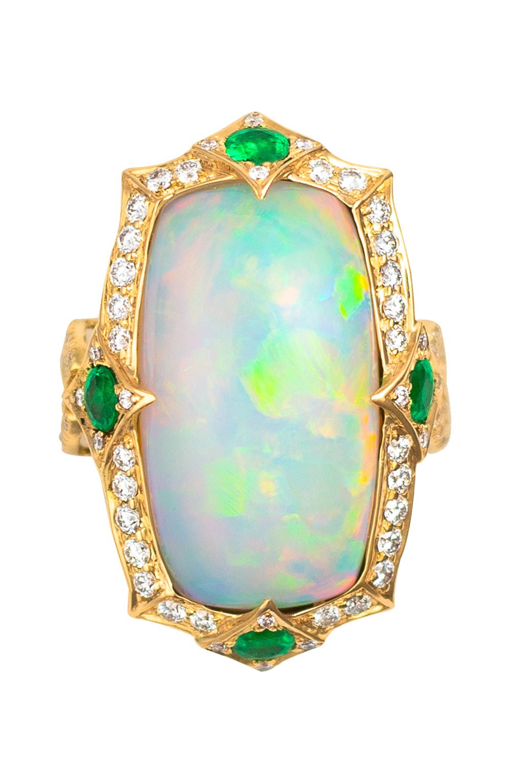 ARUNASHI-Opal Emerald Ring-YELLOW GOLD