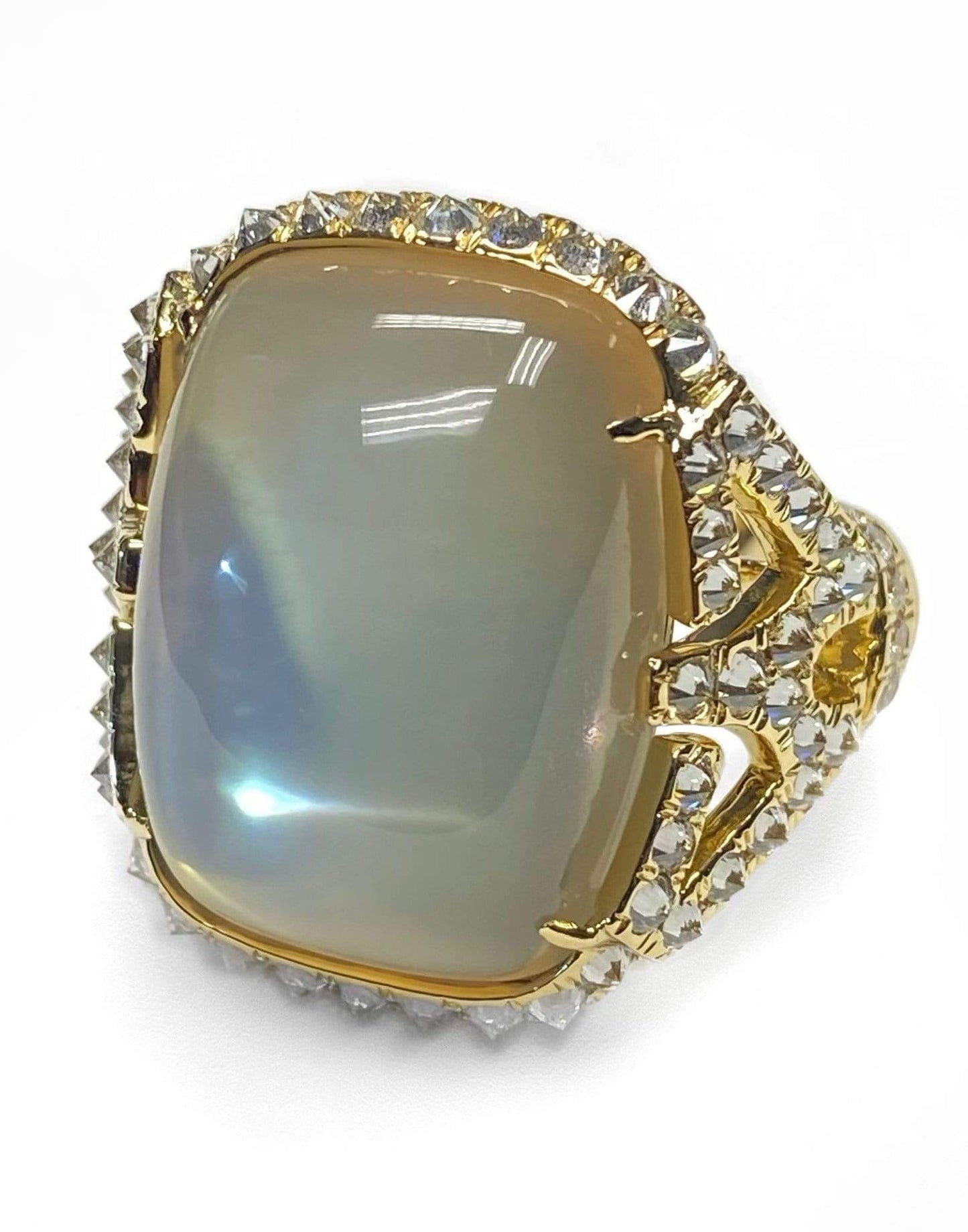 ARUNASHI-Golden Moonstone Ring-YELLOW GOLD