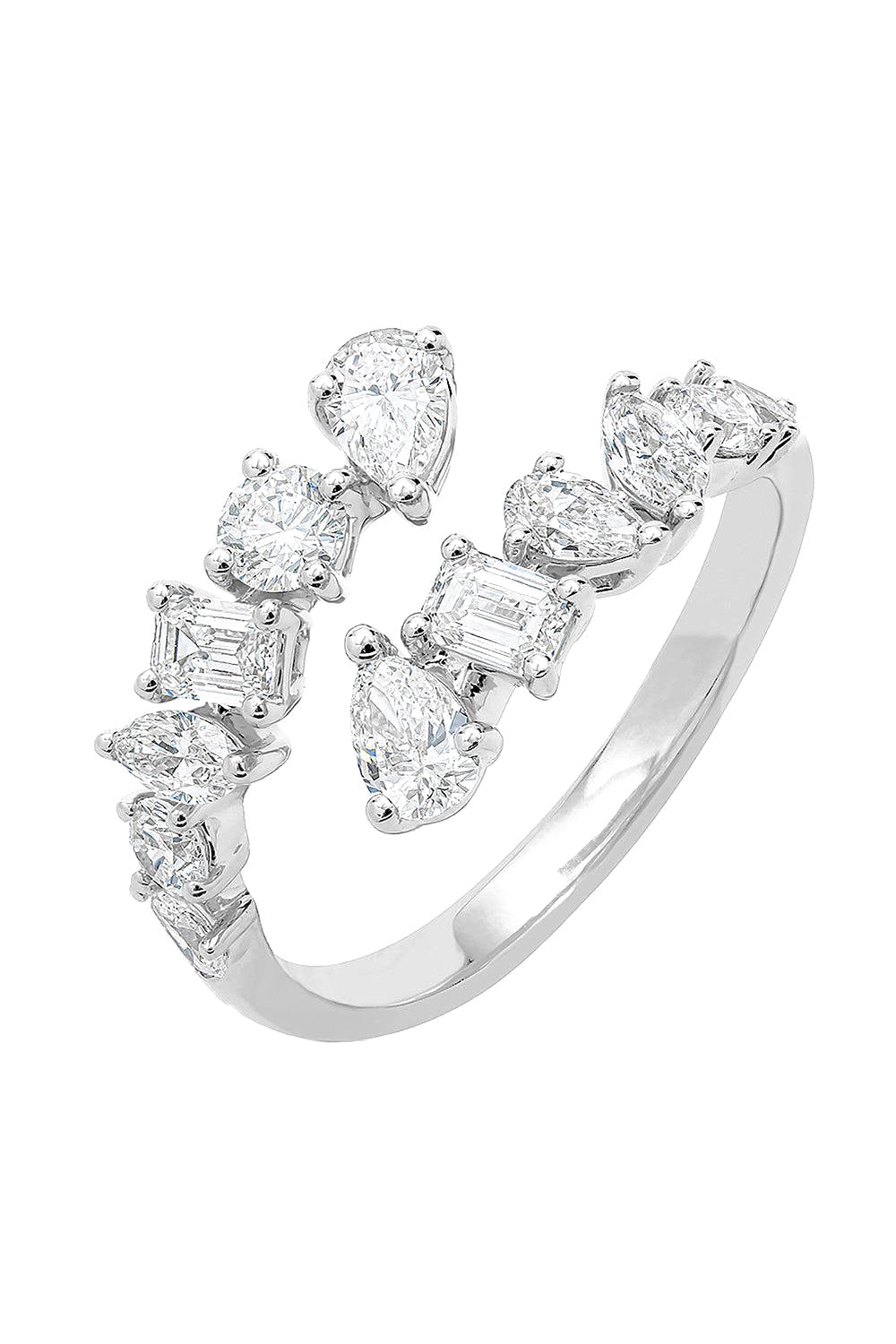 Diamond Two Line Open Ring | ARZANO – Marissa Collections