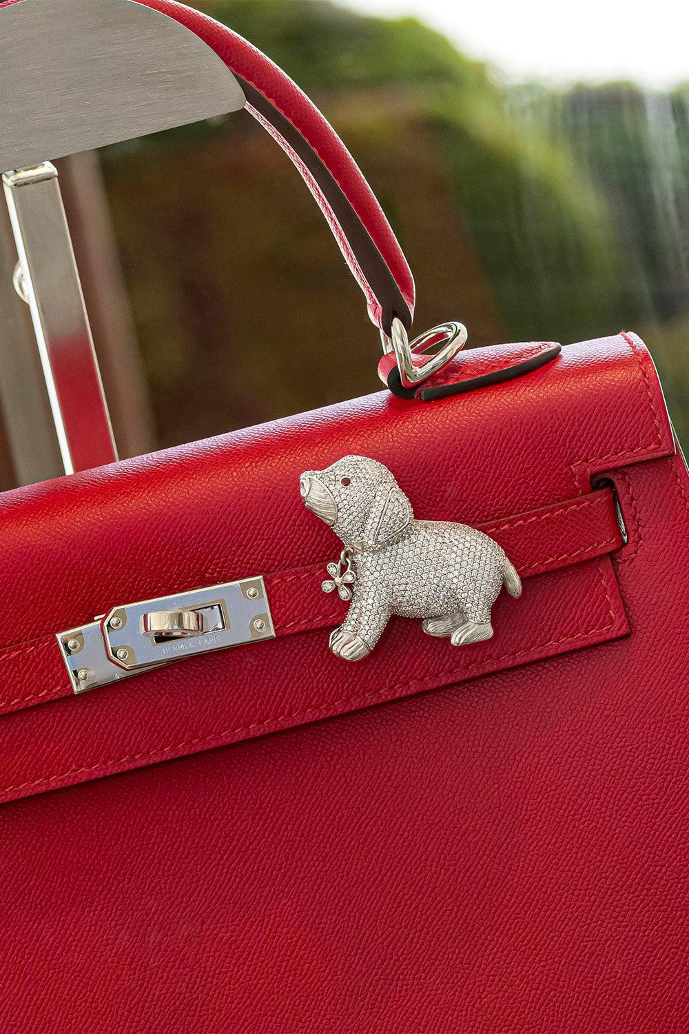 Diamond Dog Bag Charm-WHITE GOLD-JEWELRYFINE JEWELMISC-ASHNA MEHTA