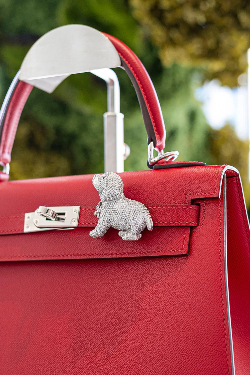 Diamond Dog Bag Charm-WHITE GOLD-JEWELRYFINE JEWELMISC-ASHNA MEHTA