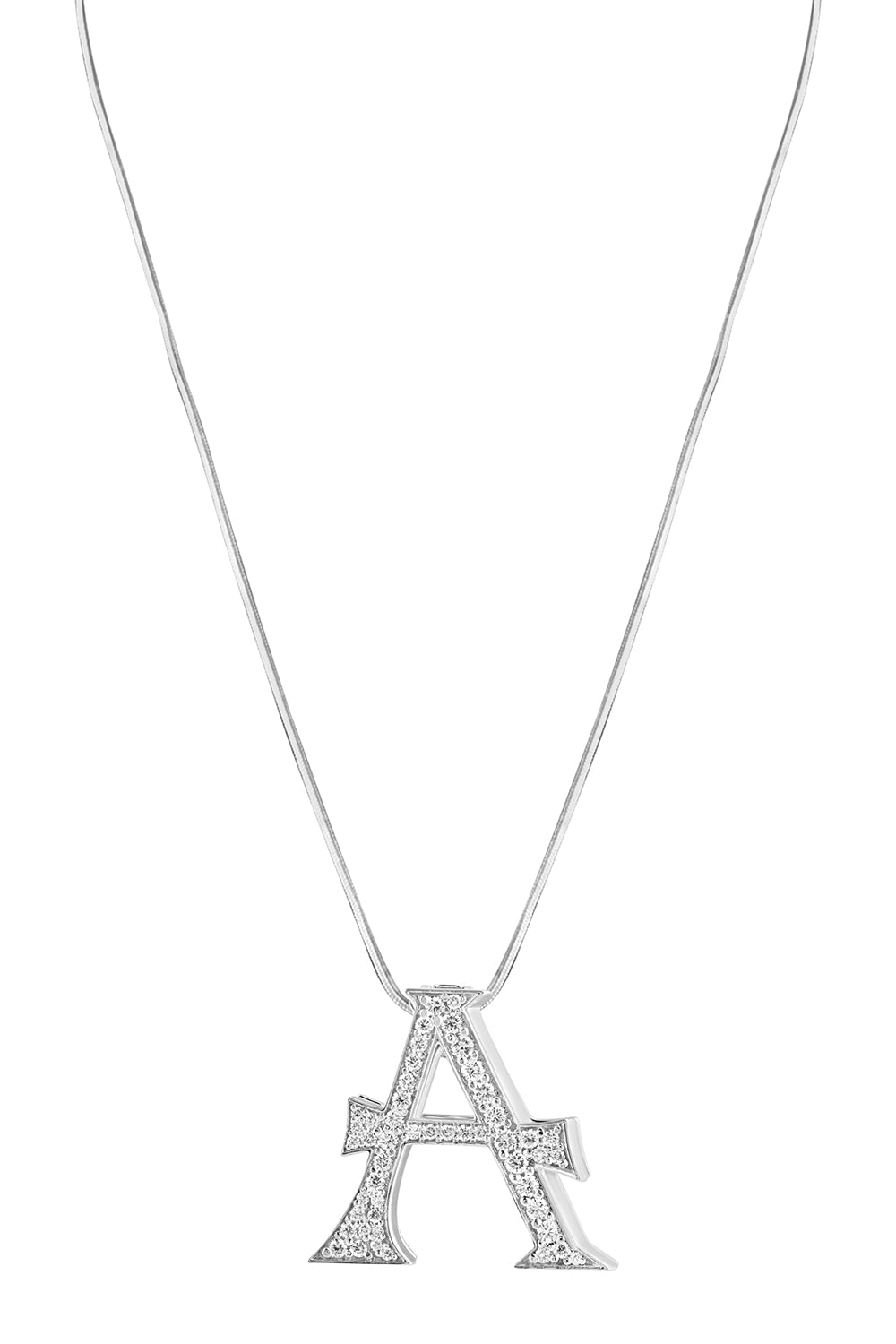  Diamond Initial Bag Charm - A-WHITE GOLD-JEWELRYFINE JEWELMISC-ASHNA MEHTA 
