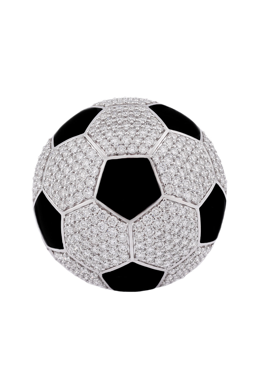 Diamond Soccer Ball Bag Charm-WHITE GOLD-JEWELRYFINE JEWELMISC-ASHNA MEHTA
