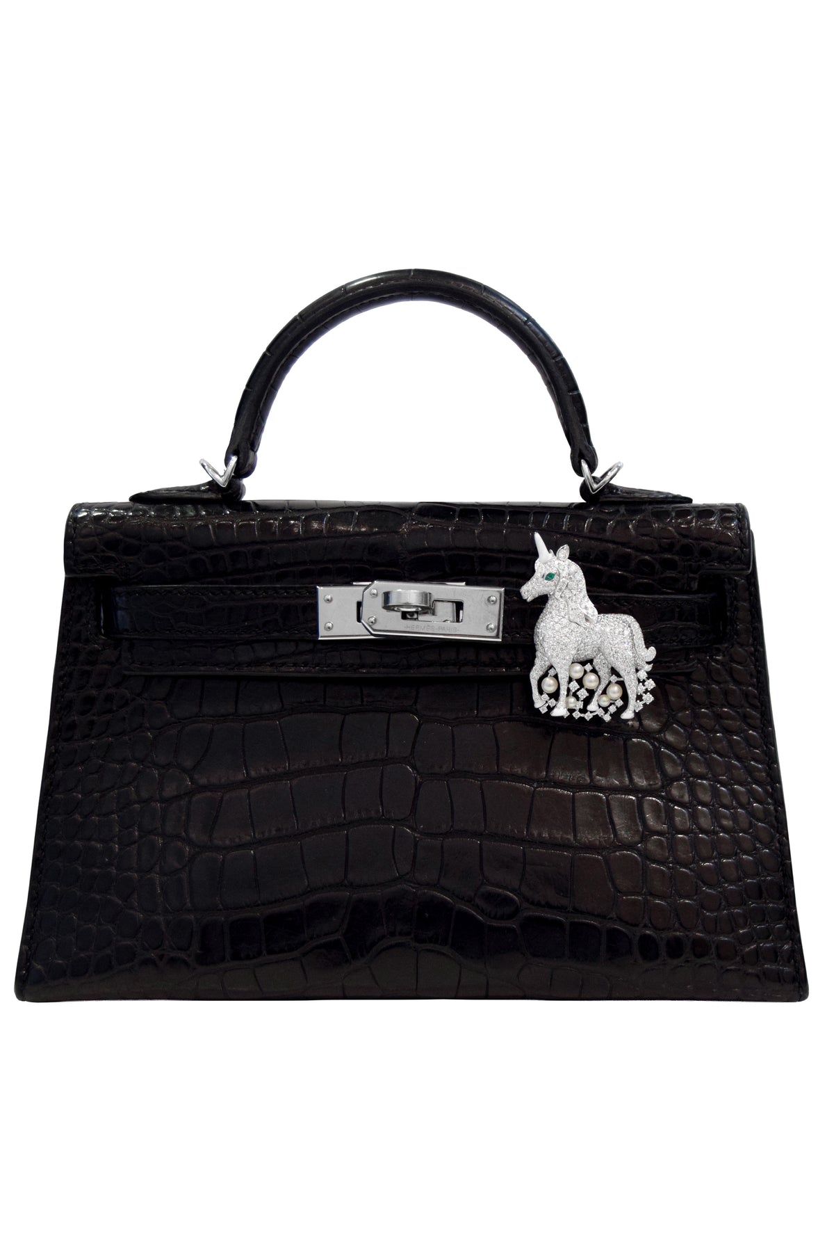 Diamond Unicorn Bag Charm-WHITE GOLD-JEWELRYFINE JEWELMISC-ASHNA MEHTA