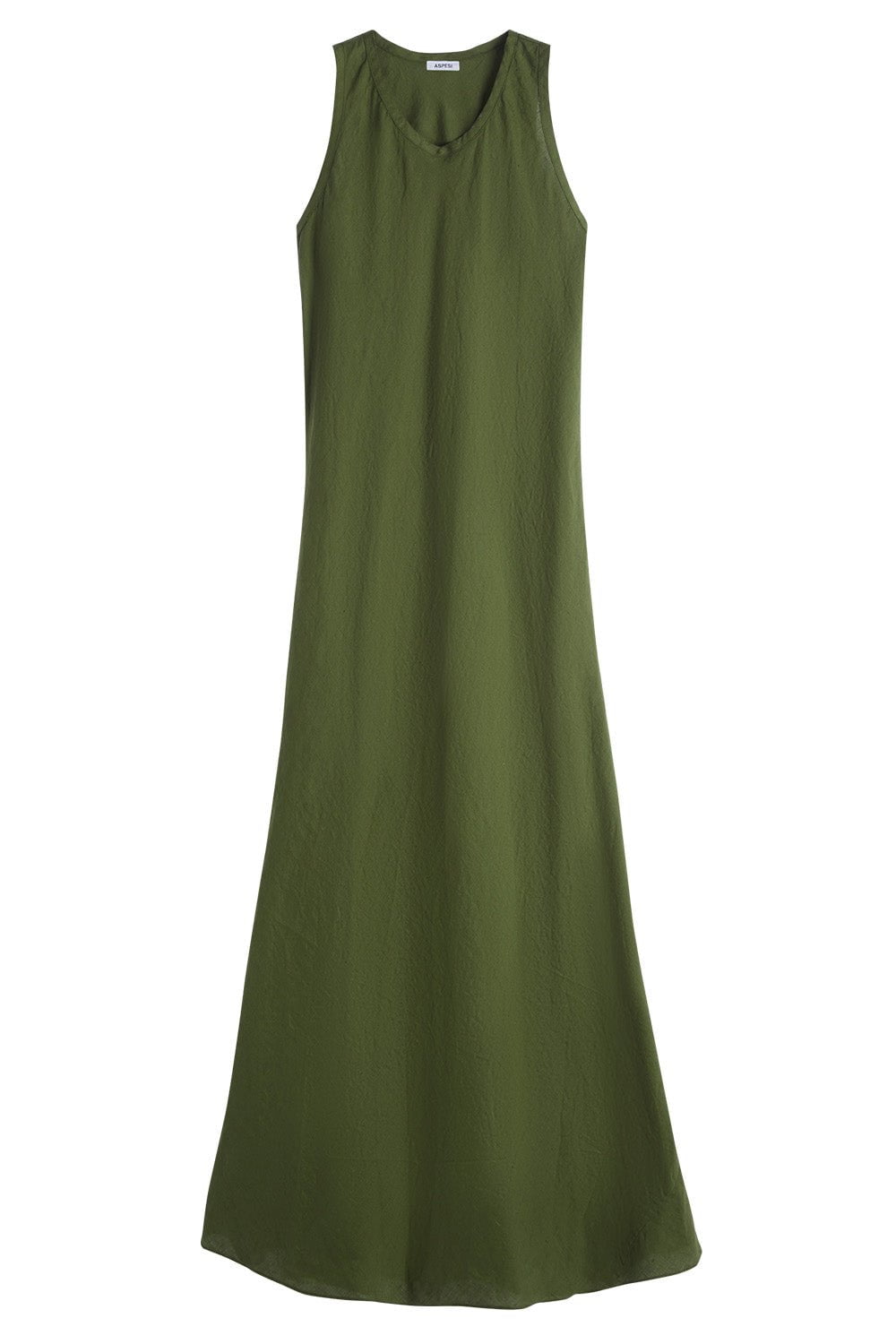 ASPESI-Sleeveless Vneck Dress - Verde-