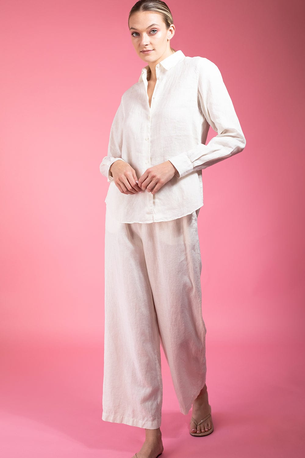 ASPESI-Linen Pants - Cream-