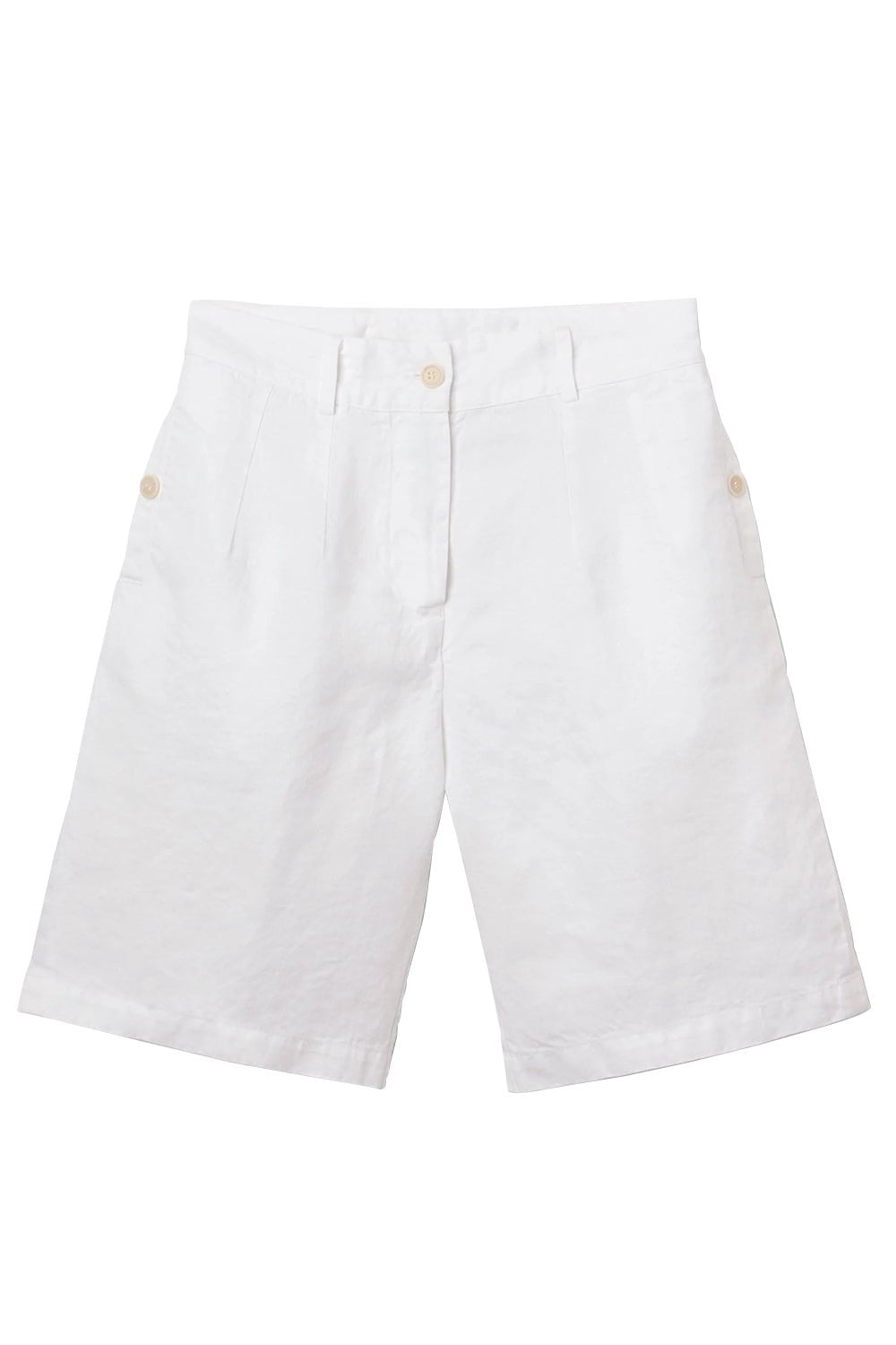 ASPESI-Classic Linen Bermuda Shorts-