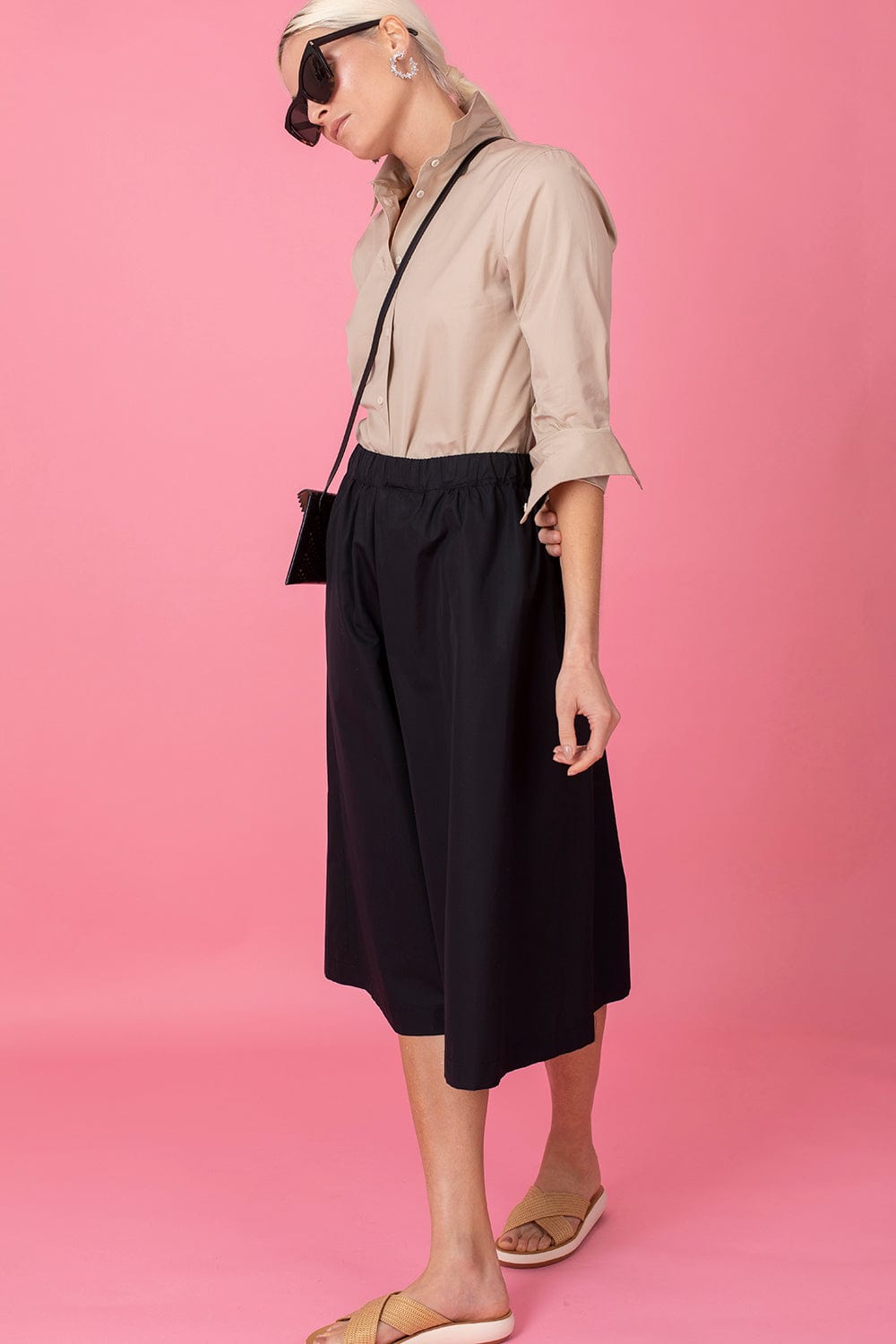 ASPESI-Mid Length Cotton Skirt-