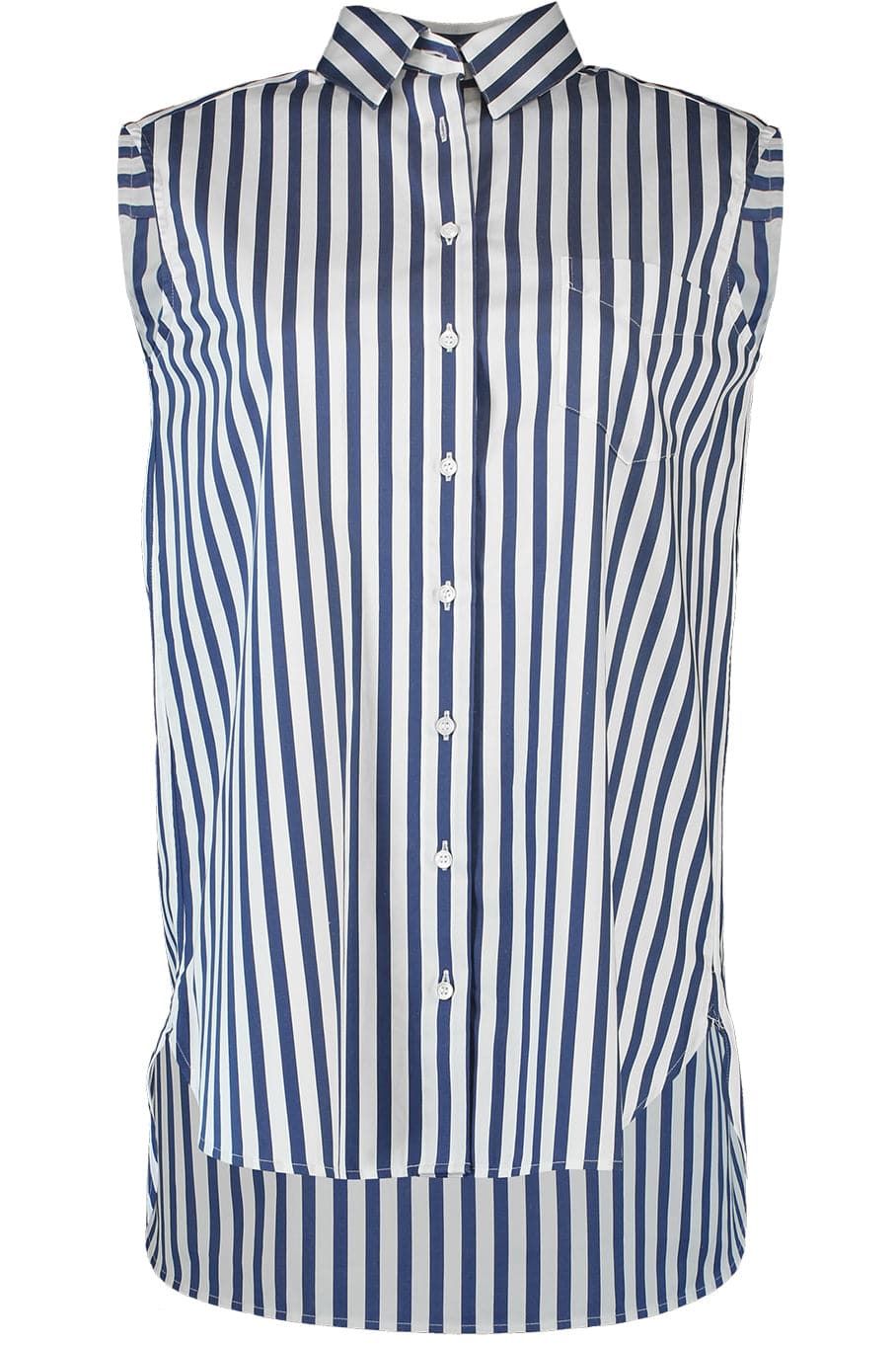 ASPESI-Sleeveless Blouse With Stripes-
