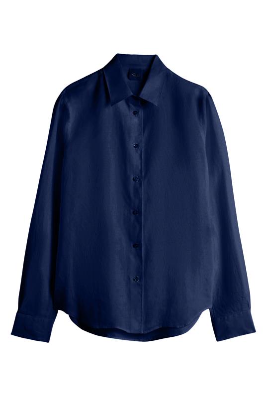 ASPESI-Long Sleeve Button Shirt - Navy-