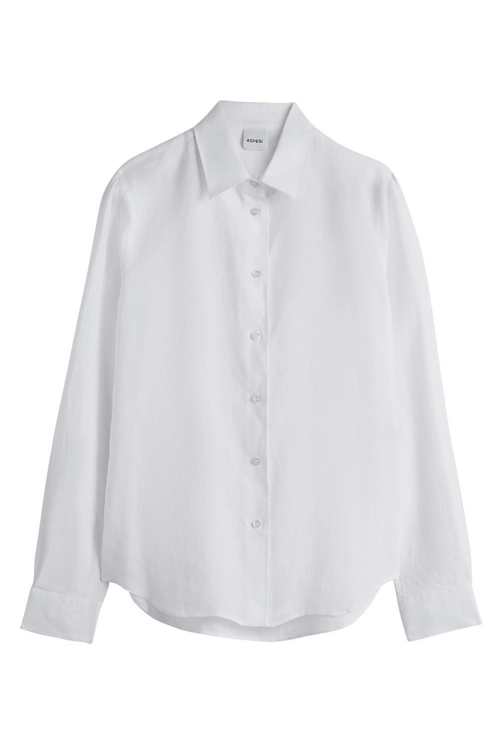 ASPESI-Long Sleeve Button Shirt - White-