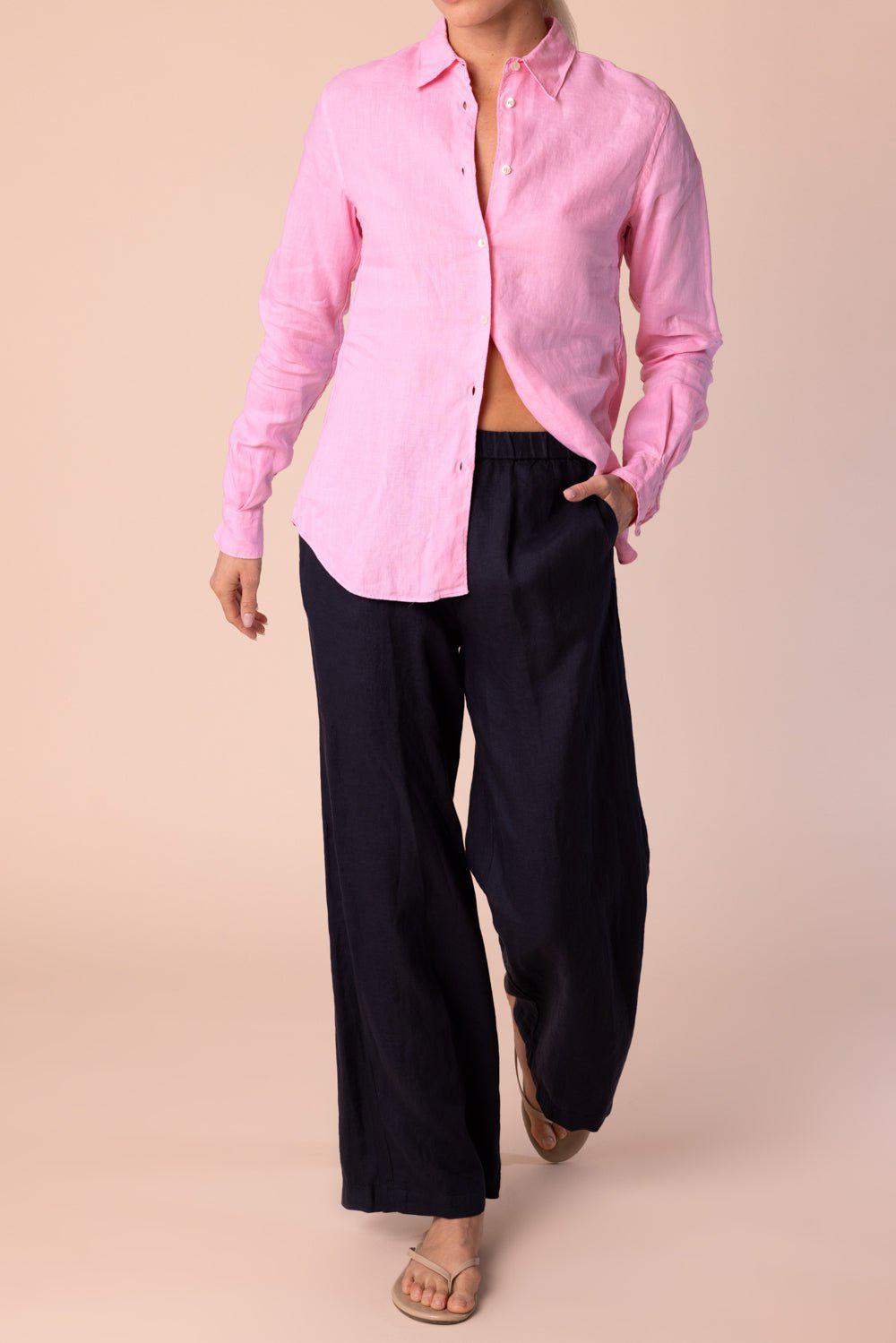 ASPESI-Long Sleeve Button Down Shirt - Peonia-